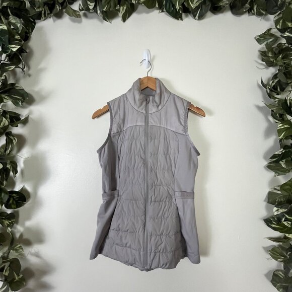 Lululemon Athletic Down For It All Full Zip Vest Dark Chrome Women’s Size 6 - Picture 1 of 7